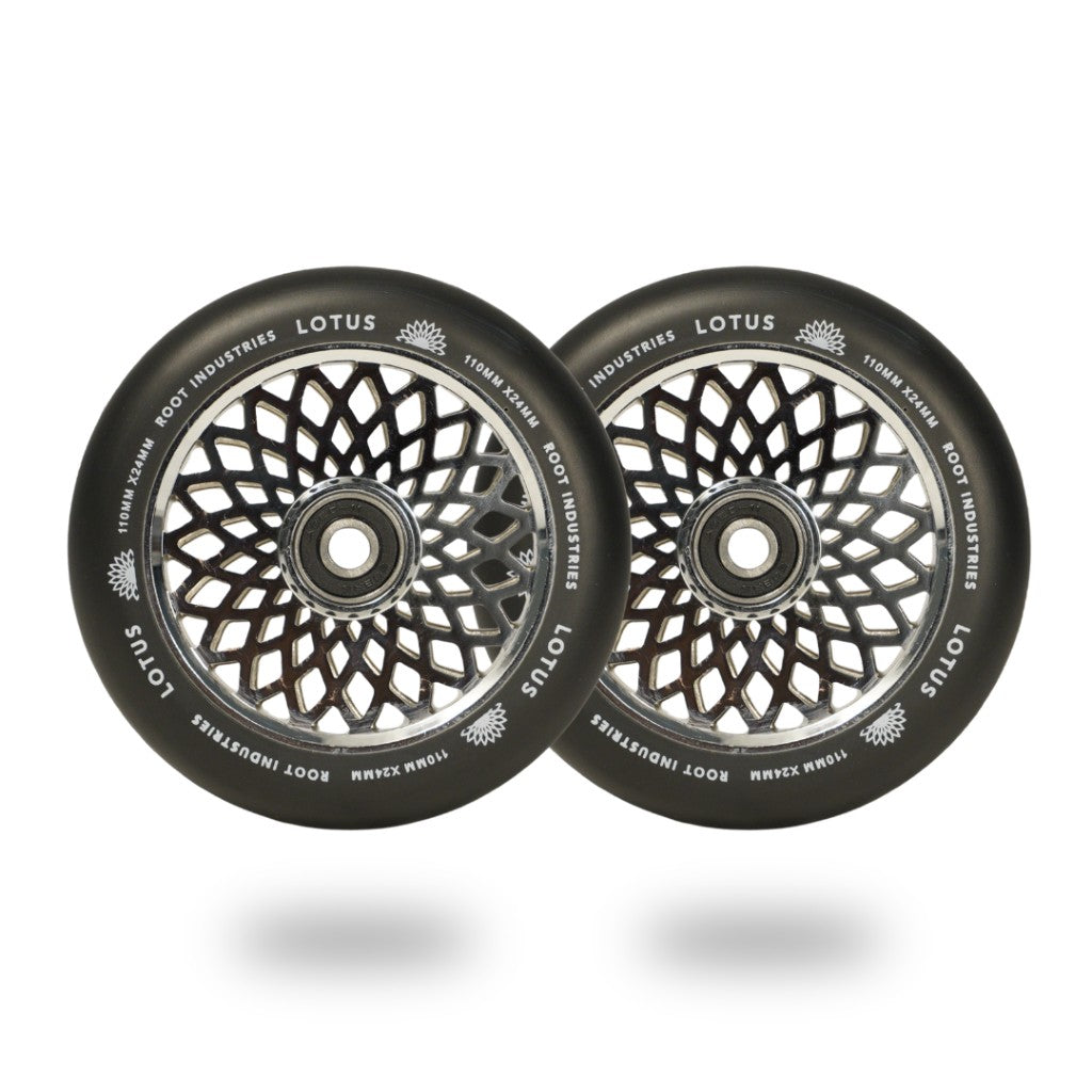 Root Industries 110mm Lotus Wheels — Black/Mirror